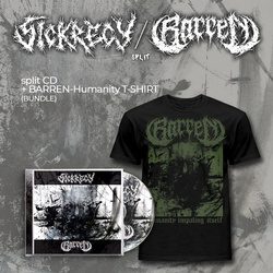 SICKRECY / BARREN - split CD + Humanity T-SHIRT (ZESTAW)