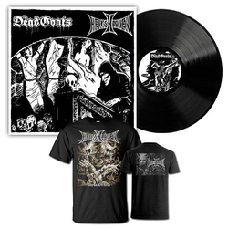 THE DEAD GOATS / HELLISHEAVEN - split 7”EP (BLACK) + HELLISHEAVEN – Abyss Of War T-SHIRT